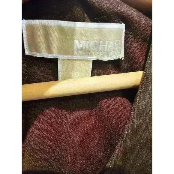 Michael Kors Brown stretch Zipper accent dress. SZ 10. - Picture 3 of 5